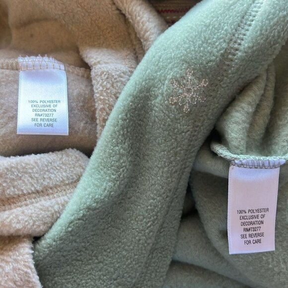 Croft & Barrow Womens Petite Size XL Jackets Green & Beige Embroidered (2-Pack) - Picture 11 of 12